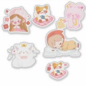 Cute Pastel Kawaii Stickers シール (正面)