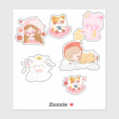 Cute Pastel Kawaii Stickers シール (シート)