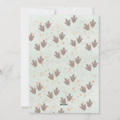 Cute Pastel Kids Playful Dinosaur Theme Birthday  招待状 (裏面)