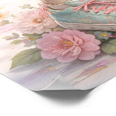 Cute Pastel Kitten Macaron Art Print Poster ポスター (角)