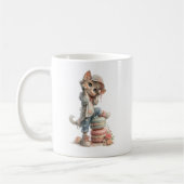 Cute Pastel Kitten Macaron Lover Coffee Mug コーヒーマグカップ (左)