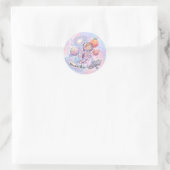 Cute Pastel Little Astronaut Sticker - Dreamy Spac ラウンドシール (バッグ)