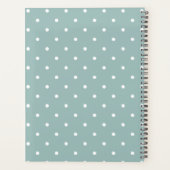 Cute Pastel Mint Green With White Polka Dot Spots プランナー手帳 (裏面)