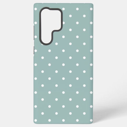 Cute Pastel Mint Green With White Polka Dot Spots Samsung Galaxyケース (裏面)