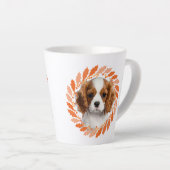 Cute Pastel Orange Cavalier | Custom Christmas カフェラテマグ (右アングル)