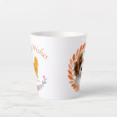 Cute Pastel Orange Cavalier | Custom Christmas カフェラテマグ (正面)