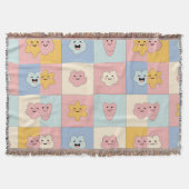 Cute Pastel Patchwork Blanket スローブランケット (正面)