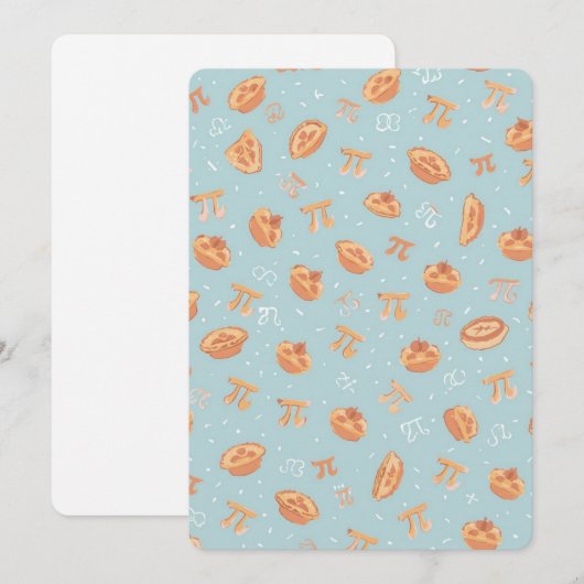 Cute Pastel Pi Day Pie Pattern Invitation – Fun  招待状 (正面/裏面)