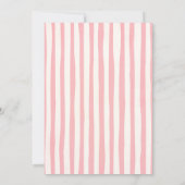 Cute Pastel Pink Bunny Floral Birthday  招待状 (裏面)