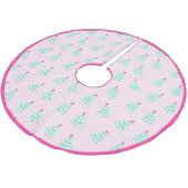 Cute Pastel Pink Christmas Tree Skirt  ブラッシュドポリエステルツリースカート (アングル)
