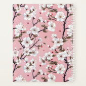 Cute Pastel Pink White Sakura Tree Branch Asian プランナー手帳 (裏面)