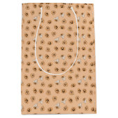 Cute Pastel Pumpkin Halloween Pattern Wrapping Pap ミディアムペーパーバッグ (正面)