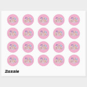 Cute Pastel Puppy Friends Sticker Sheet ラウンドシール (シート)