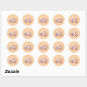 Cute Pastel Puppy Sticker Sheet ラウンドシール (シート)