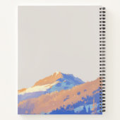 Cute Pastel Purple Minimalist Mountain ノートブック (裏面)