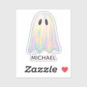 Cute Pastel Rainbow Ghost | Aesthetic Spooky シール (シート)
