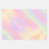 Cute Pastel Rainbow Marbled Patterns ラッピングペーパーシート (正面)