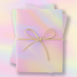 Cute Pastel Rainbow Marbled Patterns ラッピングペーパーシート