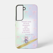 Cute Pastel Rainbow Pink Bow Grid Faith Mauve Bee