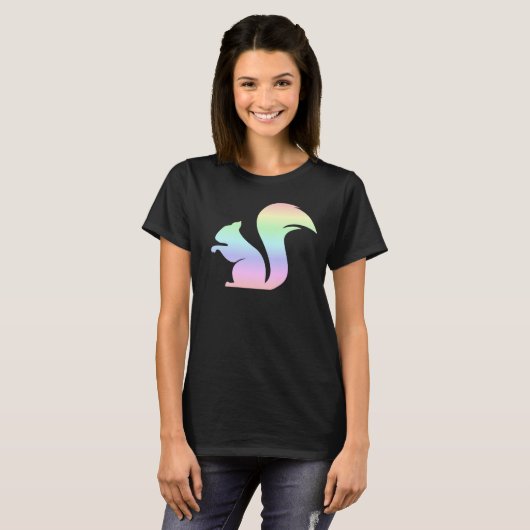 Cute Pastel Rainbow Squirrel Tシャツ (正面フル)
