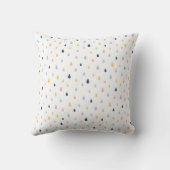 Cute Pastel Raindrops Pattern Throw Pillow クッション (裏面)