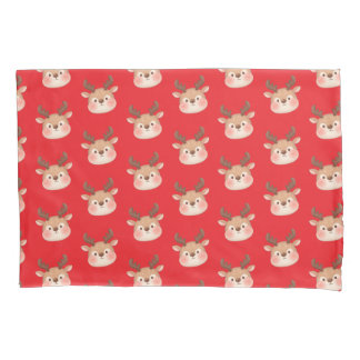 Cute Pastel Reindeer Head 枕カバー