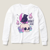 Cute Pastel Skull and Crow Longsleeve (デザイン正面)