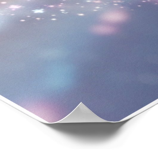 Cute Pastel Star Fairy Art Poster ポスター (角)