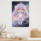 Cute Pastel Star Fairy Art Poster ポスター (キッチン)
