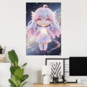 Cute Pastel Star Fairy Art Poster ポスター (ホームオフィス)