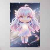 Cute Pastel Star Fairy Art Poster ポスター (正面)