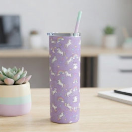 Cute Pastel Unicorn and Rainbow for Kids タンブラー