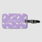 Cute Pastel Unicorn and Rainbow for Kids ラゲッジタグ (正面横)