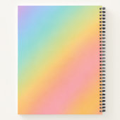 Cute Pastel Unicorn Rainbow Custom Name ノートブック (裏面)