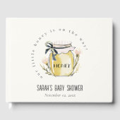 Cute Pastel Watercolor Honey Jar Baby Shower ゲストブック (正面)