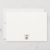 Cute Pastel Watercolor Honey Jar Baby Shower ノートカード (裏面)