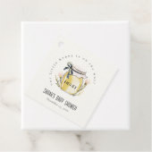 Cute Pastel Watercolor Honey Jar Baby Shower フェイバータグ (インサイチュ)
