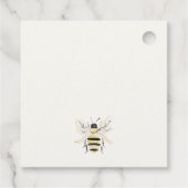 Cute Pastel Watercolor Honey Jar Baby Shower フェイバータグ (裏面)