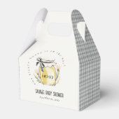 Cute Pastel Watercolor Honey Jar Baby Shower フェイバーボックス (正面サイド)