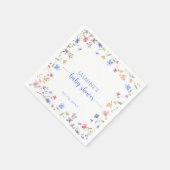 Cute Pastel Wildflower Garden Baby Shower スタンダードカクテルナプキン (角)
