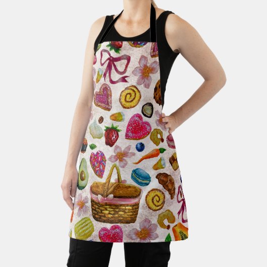 Cute Pastry Confections Sweets エプロン (インサイチュ)