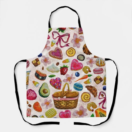 Cute Pastry Confections Sweets エプロン (正面)