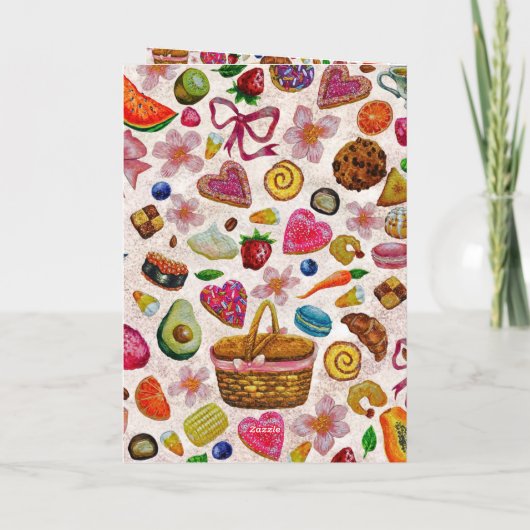 Cute Pastry Confections Sweets カード (裏面)