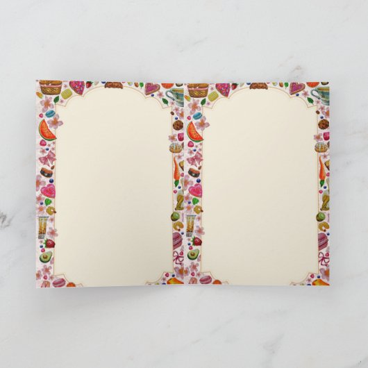 Cute Pastry Confections Sweets カード (内部)