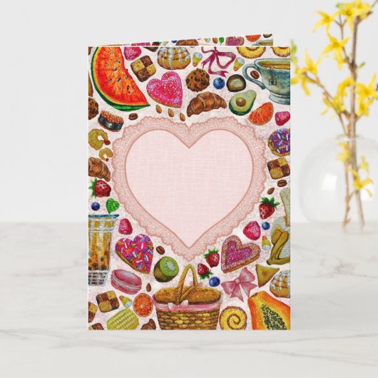 Cute Pastry Confections Sweets カード (黄色い花)