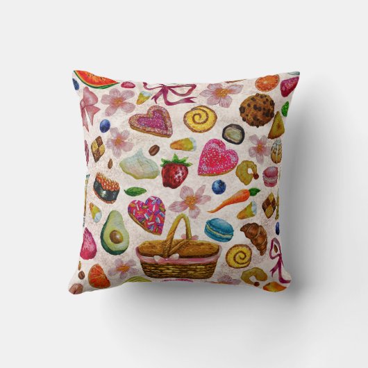 Cute Pastry Confections Sweets クッション (裏面)