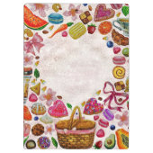 Cute Pastry Confections Sweets クリップボード (裏面)