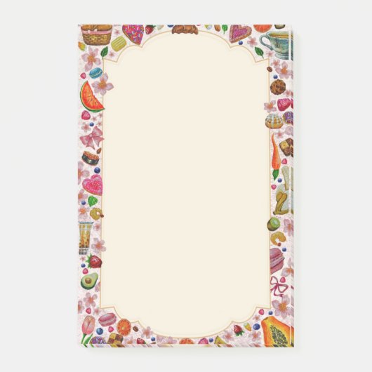 Cute Pastry Confections Sweets ポストイット (正面)