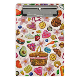 Cute Pastry Confections Sweets ミニクリップボード