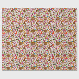 Cute Pastry Confections Sweets ラッピングペーパー